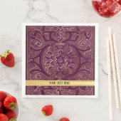Lila Vintages Verziertes Gold Serviette (Beispiel)