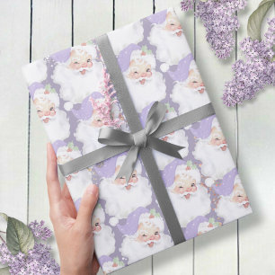 Lila Vintages Winking Weihnachtsgeschenk für Weih Geschenkpapier