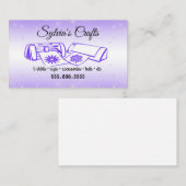 Lila Vinyl Business Card Visitenkarte (Vorne/Hinten)