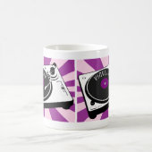 Lila Vinyllebens-Retro Turntable Kaffeetasse (Mittel)