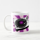 Lila Vinyllebens-Retro Turntable Kaffeetasse (Links)