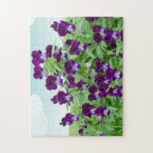 Lila Viola Blume Puzzle (Vertikal)