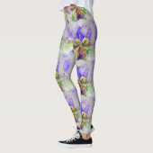 Lila Viola Floral Blume Aquarell Leggings (Links)