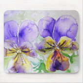 Lila Viola Floral Blume Computermäuse Mat Pad Mousepad (Vorne)