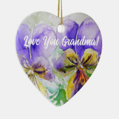 Lila Viola Floral Liebe Rodelbahn mit Aussicht Keramik Ornament (Rechts)