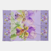 Lila Viola Lavender Watercolor Blume Geschirrtuch (Horizontal)
