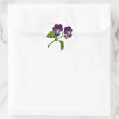 Lila Viola Pansy Blume Runder Aufkleber (Tasche)
