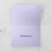 Lila Viola Pansy Hübsche Blume Blumenkarte Karte (Innenseite)