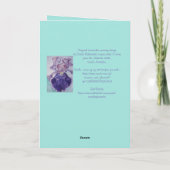 Lila Viola Pansy Kunstrasenkarte Karte (Rückseite)