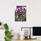 Lila Viola Violas Blumengarten Poster (Heimbüro)