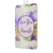 Lila Viola Wasserfarbe Blume Auto Luftfreirer Autolufterfrischer (Links)