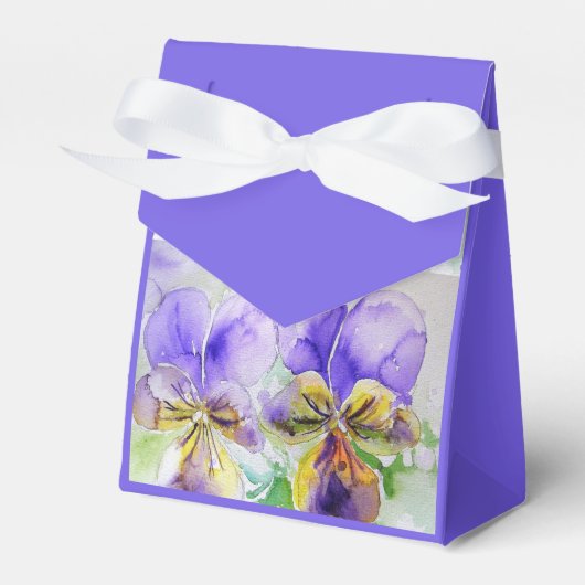Lila Viola Watercolor Party Cake Fevor Box Geschenkschachtel (Vorderseite)