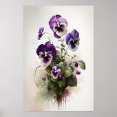 Lila Violas Blume Art Print Poster (Vorne)