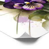 Lila Violas Blume Art Print Poster (Ecke)