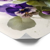 Lila Violas Blume Art Print Poster (Ecke)