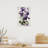 Lila Violas Blume Art Print Poster (Küche)