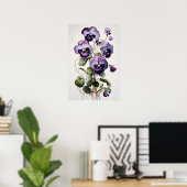 Lila Violas Blume Art Print Poster (Heimbüro)
