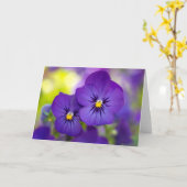 Lila Violas Karte (Gelbe Blume)