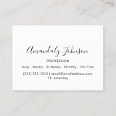 Lila Violet Amethyst 3D Frame Confetti Cristals Visitenkarte (Rückseite)