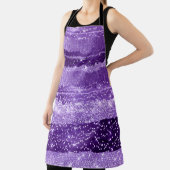 Lila Violet Amethyst Strokes Moderne Confetti Schürze (InSitu)