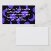 Lila Violet Black Sun Moon New Age Professionals Visitenkarte (Vorne/Hinten)