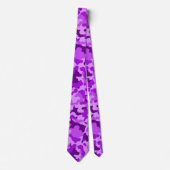 Lila Violet Camouflage Neck Tie Krawatte (Vorderseite)