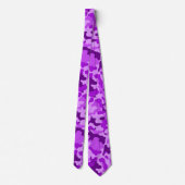 Lila Violet Camouflage Neck Tie Krawatte (Rückseite)