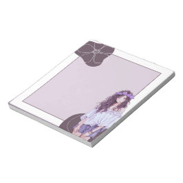 Lila Violet Einfache Niedliche Anime Boho Notepad Notizblock