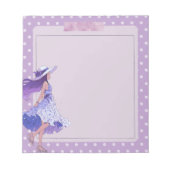 Lila Violet Einfache Niedliche Anime Boho Notepad Notizblock (Vorderseite)