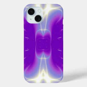 LILA VIOLET FRAKTAL-LICHTWELLEN iPhone 15 HÜLLE
