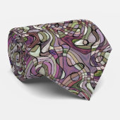 Lila Violet-gepolstertes, gezogenes Retro-Quadrat- Krawatte (Gerollt)