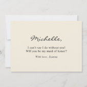 Lila Violet Gold wird meine Bridesmaid sein Einladung (Rückseite)