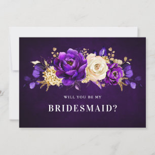 Lila Violet Gold wird meine Bridesmaid sein Einladung