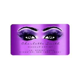 Lila Violet Makeup Lashes Stylst Beauty UAWG Adressaufkleber