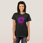 Lila Violet Melting Rose Blume Gardener Botanis T-Shirt (Vorne ganz)