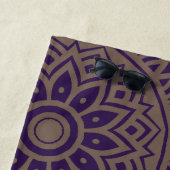 Lila Violet & Tan Gold Mandala Blume Strandtuch (Beispiel)