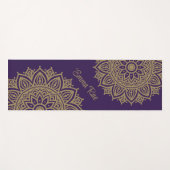 Lila Violet & Tan Mandala Yogamatte (Vorderseite (Horizontal))