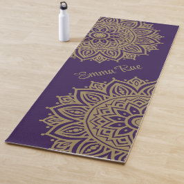 Lila Violet & Tan Mandala Yogamatte