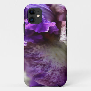 Lila, Violet und Mauve Iris Abstrakt iPhone 11 Hülle