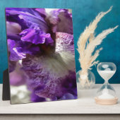 Lila, Violet und Mauve Iris Abstrakt Fotoplatte (Seite)