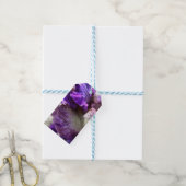 Lila, Violet und Mauve Iris Abstrakt Geschenkanhänger (Mit Garn)