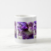 Lila, Violet und Mauve Iris Abstrakt Kaffeetasse (Mittel)