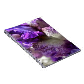 Lila, Violet und Mauve Iris Abstrakt Notizblock (Rechte Seite)