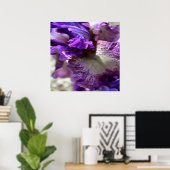Lila, Violet und Mauve Iris Abstrakt Poster (Heimbüro)