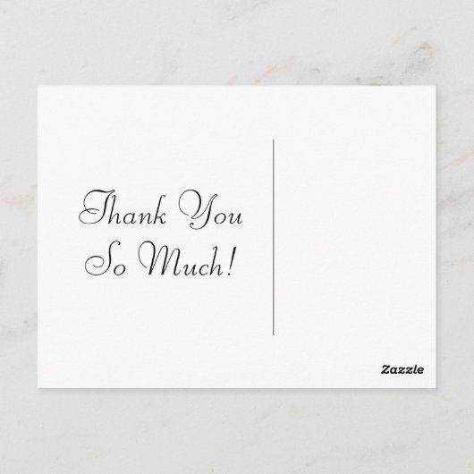 Lila Violet Vielen Dank Postcard Postkarte (Rückseite)