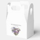 Lila Violet-Wasserfarben-Bouquet-Hochzeit Geschenkschachtel (Geöffnet)