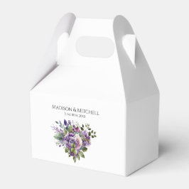 Lila Violet-Wasserfarben-Bouquet-Hochzeit Geschenkschachtel