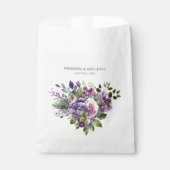Lila Violet-Wasserfarben-Bouquet-Hochzeit Geschenktütchen (Vorderseite)