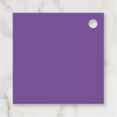 Lila Violet Watercolor Bouquet Gold Script Geschenkanhänger (Rückseite)