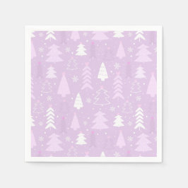 Lila Violetbaumen Winterweihnachtsbuch Napkins Serviette